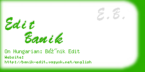 edit banik business card